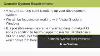 Android for .NET Developers: Xamarin System Requirements