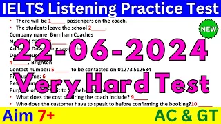 DIFFICULT TEST 25 MAY 2024 🔴 IELTS LISTENING TEST 2024 WITH ANSWER KEY 🔴 IELTS PREDICTION 🔴 BC & IDP