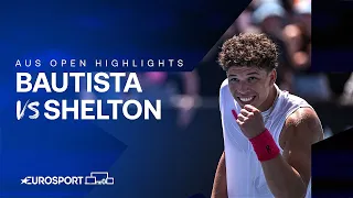 Superstar! 😎 | Roberto Bautista Agut v Ben Shelton | Australian Open 2024 Highlights 🇦🇺