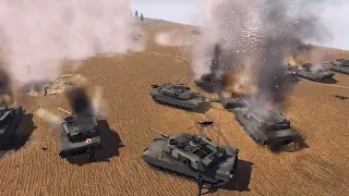 UKRAINIAN new M1A2 ABRAMS TANKS vs RUSSIAN TANKS T90A VLADIMIR  Men of War 2