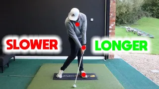 What If You Could Swing Slower BUT Actually Hit The Golf Ball Further?