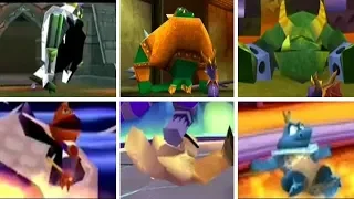 Spyro The Dragon Trilogy - All Boss Characters Defeated!