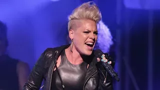 Pink DEFIES GRAVITY While Performing 'Beautiful Trauma' from a High Wire | 2017 AMAs