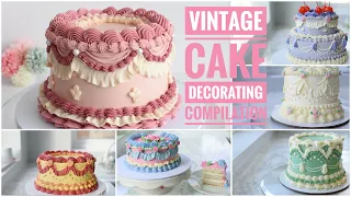 Vintage Cake Decorating - Satisfying Piping Compilation - How to Make Cake - Cake Style/Trend 2021