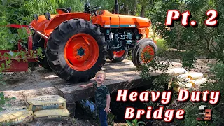 How to Build a Bridge Over a Creek ~ Cheap Lumber! Pt. 2