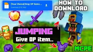 MINECRAFT PE BUT JUMP GIVE OP ITEMS DOWNLOAD || HOW TO DOWNLOAD JUMP GIVE OP ITEMS IN MINECRAFT PE