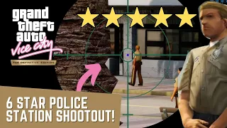 GTA Vice City: Definitive Edition - 6 Stars Wanted Level Police Shootout!