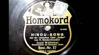 Josef Wolfsthal spielt: Hindu-Song (Rimsky-Korsakov) 1922