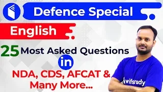 9:00 AM - Defence Special English by Sanjeev Sir | 25 Most Asked Questions