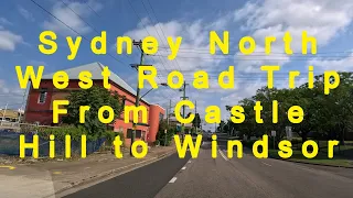 Road Trip from Castle Hill to Windsor, Sydney, NSW, Australia, 4K video