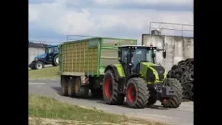 Agro2000 siláže 2017, 4x Agrotruck, 3x Claas Axion 850 + 3x Joskin, 2x Claas Jaguar