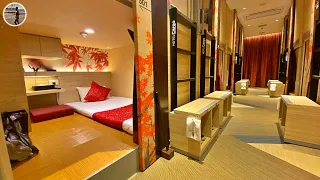 Stayed at A luxury capsule hotel in downtown Osaka【Just 23$】| 🇯🇵Traditional style