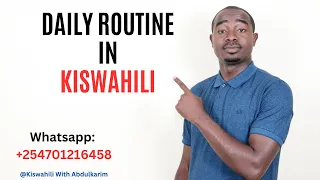 Learn Swahili: Daily routine