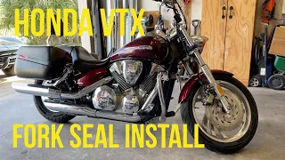 How To Honda VTX Leaky Fork Seal Fix.