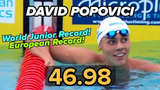 David Popovici 🇷🇴 46.98 // 100m Freestyle Semifinal // European Champs 2022