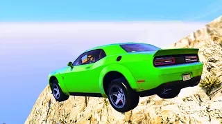 ЗИМНИЙ ДРИФТ НА Dodge Challenger SRT в ГТА 5 моды - РЕАЛЬНЫЕ МАШИНЫ В GTA 5