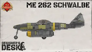 Me 262 Schwalbe - WWII Jet-Powered Fighter - Custom Lego - At The Designer’s Desk