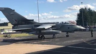 RAF Tornado,Taxiing in after final Flight and Final Shutdown of Engines GR4 (ZA463) RAF Marham