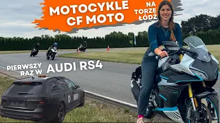 Jeździmy motocyklami CF Moto na Torze Łódź oraz niesamowita przejażdżka Audi RS4! #motovlog