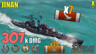 Cruiser Jinan 7 Kills & 307k Damage | World of Warships Gameplay