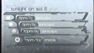 SciFi Channel Schedule Screen 1999