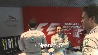 [HD] Nico Rosberg FULL funny scene [Monza 2014]