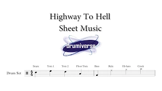 Highway To Hell by ACDC - Drum Score (Request #94)