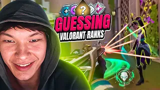 SINATRAA TRIES GUESSING VALORANT RANKS.. 💀