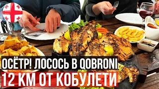 И осётр! И лосось и форель. Ресторан-форелевая ферма Qobroni в Кохи в 12 км от Кобулети. Грузия 2023