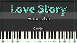 Love Story | Francis Lai | Easy Piano C Major