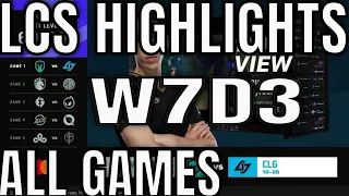 LCS Highlights ALL GAMES W7D3 Summer 2021