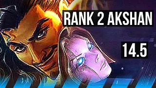 AKSHAN vs ORI (MID) | Rank 2 Akshan, Comeback, 500+ games, Dominating | BR Challenger | 14.5