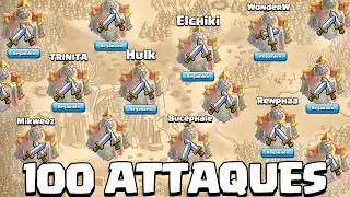 100 ATTAQUES AU DERNIER MOMENT ! Cheval de Troie Version EXTRÊME (Clash of Clans)