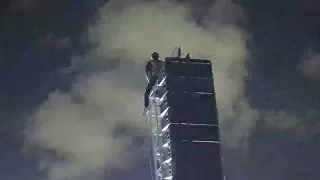 Slipknot at Knotfest 2023 Melbourne Australia - Weird Guy Climbs On Tower And Stops The Show