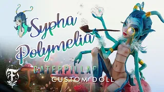 Sypha Polymelia! - Custom caterpillar doll • Monster High Repaint in Alice in wonderland style