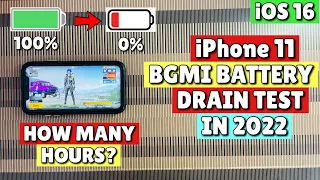 iPhone 11 BGMI Battery Drain Test in 2022🔥|100% To 0%