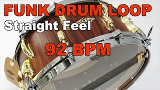 FUNK DRUM LOOP 92 BPM / Straight drum loop