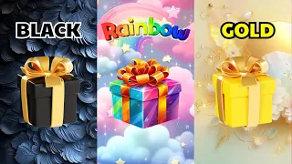 Choose Your Gift🎁 || 3 Gift Box Challenge, Black🖤, Rainbow🌈 & Pink🩷. 2 good 1 bad.