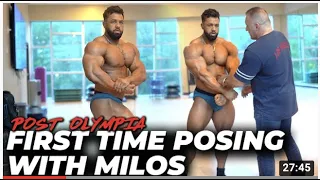 HOW TO POSE LIKE A BODYBUILDER WITH REGAN GRIMES AND MILOS SARCEV! Crazy Tips & Tricks