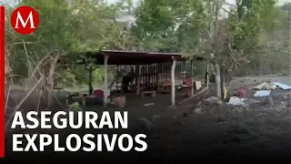 Autoridades desmantelan campamento de grupos criminales en Coyuca de Benítez