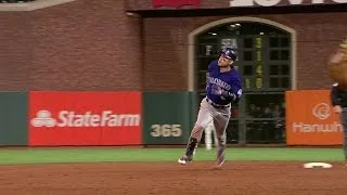 COL@SF: CarGo triples for his 5th hit of the game