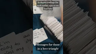 Love triangle messages 💔 #lovereading #tarot #tarotreading #soulmate #twinflame