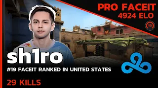 sh1ro Cloud9 SMURFING on FACEIT 🔥 w/Boombl4/electroNic (MIRAGE) FACEIT LVL 10  / CSGO POV