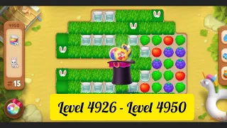 Gardenscapes ( Level 4926 - Level 4950 ) - All Puzzles - Gameplay PART - 251