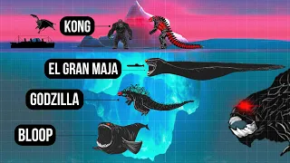 El Gran Maja & Bloop vs MonsterVerse Titans | Size Comparison | Godzilla, King Kong, Ghidorah
