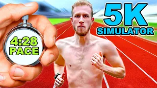 Running a 5K Race Simulator [4:28 Mile Pace]
