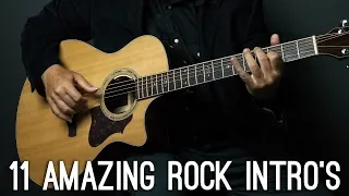 11 Amazing ROCK/METAL songs intros you should know on guitar!