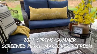 SCREENED PORCH & PATIO REFRESH / MAKEOVER | #SPRING2023  | SUMMER | #PORCHMAKEOVER | OUTDOOR DECOR