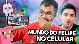 JOGUEI O MUNDO MINECRAFT DO FELIPE NETO NO CELULAR!