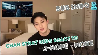 [INDO SUB] chan stray kids react to 'j-hope - more' | Chan Rooms Eps. 165 LA~!